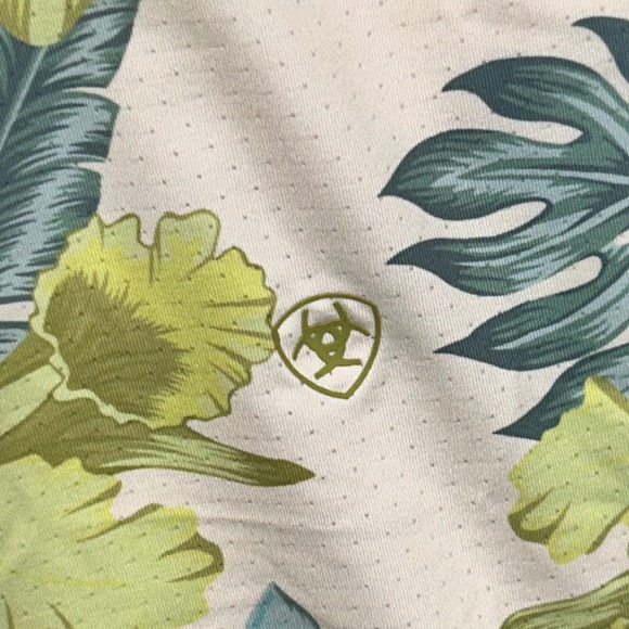 Ariat Tek 360 Airflow SS Polo Herbal Garden Floral XL NWT - Picture 9 of 13